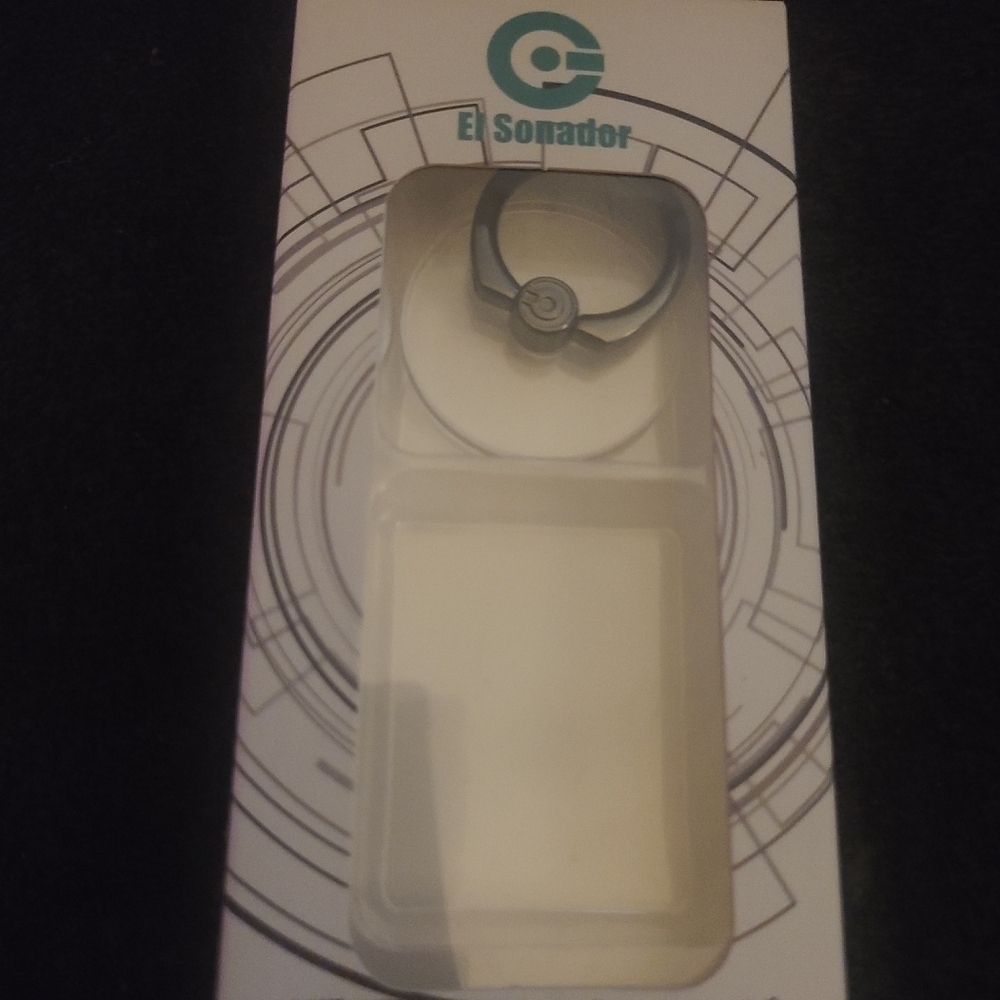 Transparent/Clear Silver Phone Ring - Picture 2 of 3
